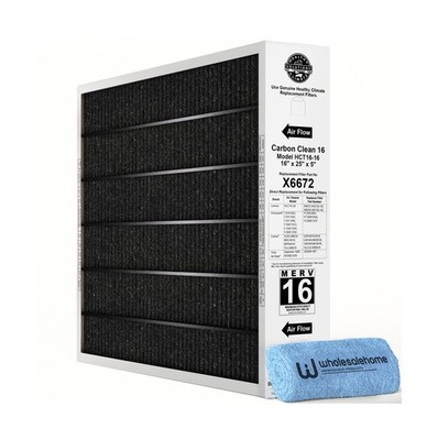 Lennox X6672 16x25x5 Furnace Filter, Lennox Healthy Climate Carbon Clean Merv...