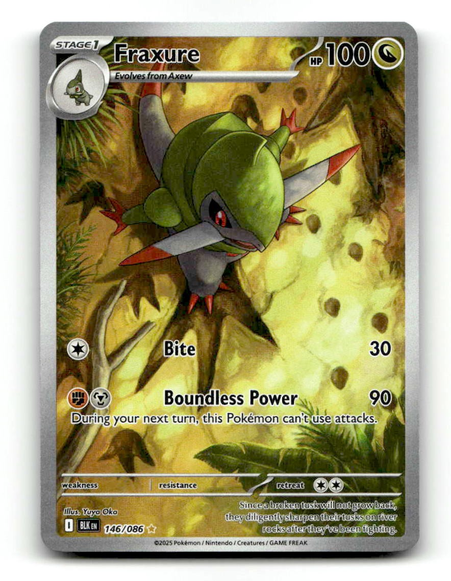 Fraxure 146/086 Black Bolt Holo Illustration Rare NM