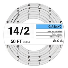 14/2 NM-B Cable 50 FT UL Listed Residential Indoor Electrical Wire with Gro...