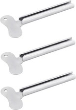 3 Pcs Silvery Metal Tube Squeezer Keys, Toothpaste Metal Hair Dye Color Key R...