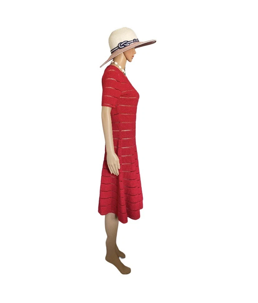 VALENTINO Abito da cocktail Oscar de la Renta in tweed nuovo con etichette taglia M