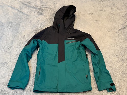 Homeschool Snowboard Jacket Size Small Green Black Lined Waterproof Outdoor