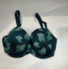 Women's Nursing Full Coverage T-Shirt Bra - Auden Floral Teal 34DDD, Blue