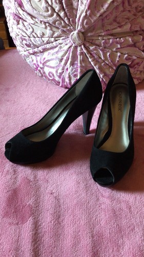 Café Noir Pumps Peeptoes Stiletten High Heels Stilettos Echt Leder Nubuk Gr. 40 - Bild 6 von 12