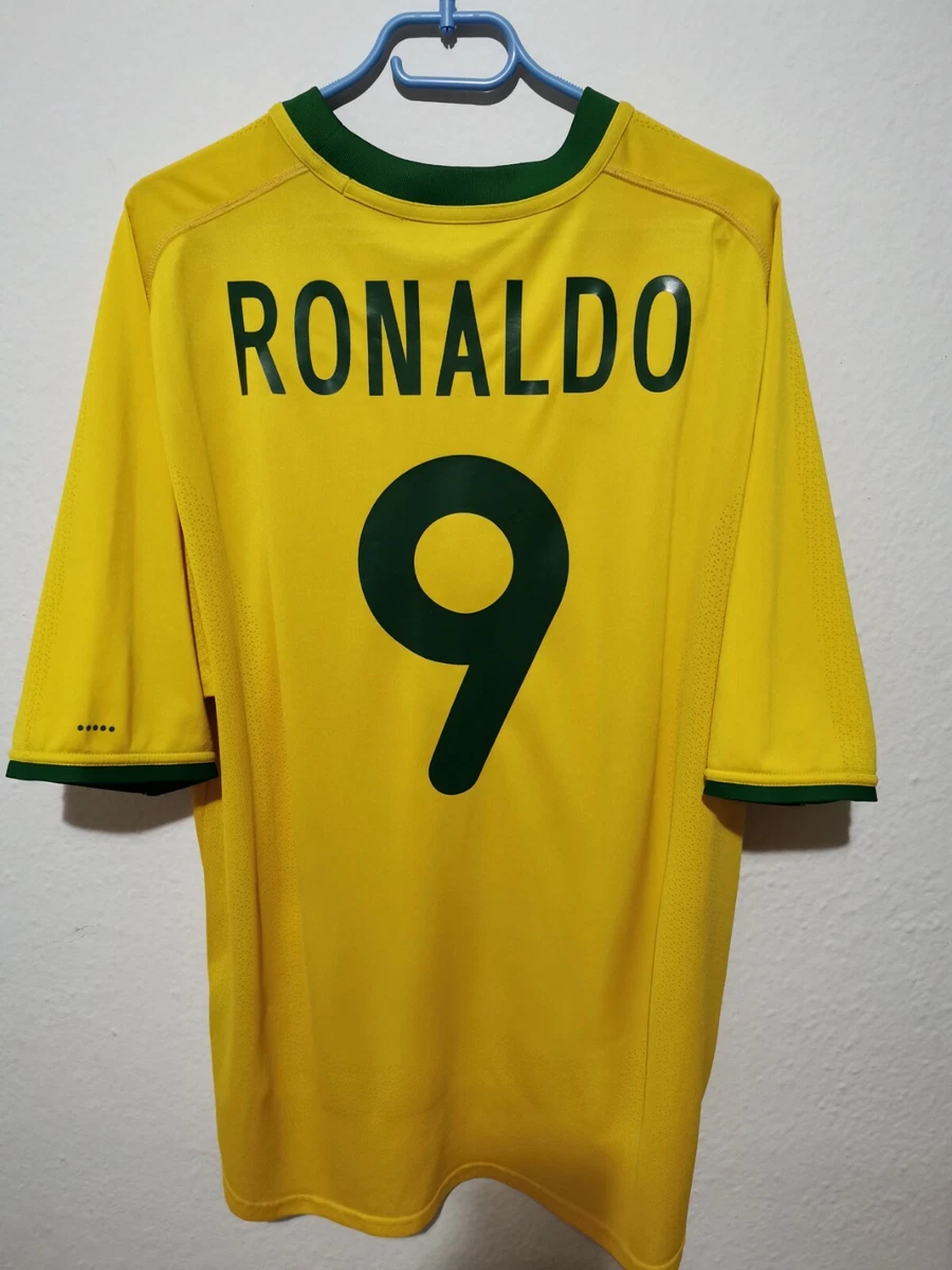 20-21 Brazil Home Shirt + Ronaldo 9 (Fan Style) - Soccer Shop