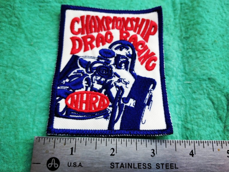 NHRA Championship Drag Racing Jacket Hat Shirt Pocket Shoulder Patch