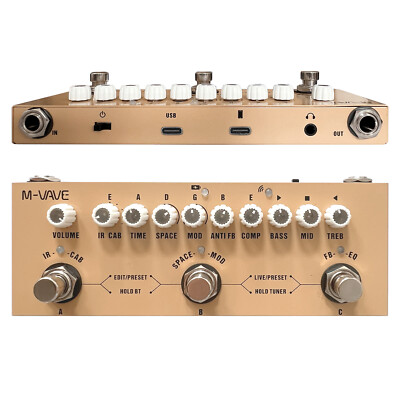 M-VAVE Multi Effects Pedal with IR Loading 9 AMP Models for Acoustic Guitar W2E3