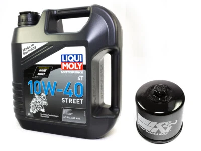 Aceite de Motor Kit Street Filtro KN138 10W40 4 Litro Para Cagiva Kawasaki Sachs - Imagen 1 de 4