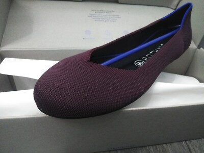 NEW ROTHY S WINE  the point flats women's size 9 - STYLE 001