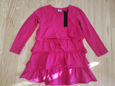 APPAMAN Mädchen Fuchsia Rüschensaum Rock Reißverschluss Akzent Kleid Größe 4T