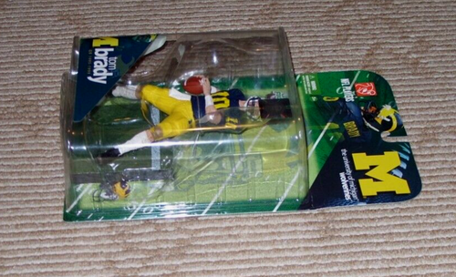 McFarlane NCAA Series 1 Tom Brady #10 Michigan Wolverine Figure with Protector - Picture 5 of 8