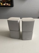 PAIR OF 2 WHITE BOSE Double Cube Speakers Lifestyle Acoustimass