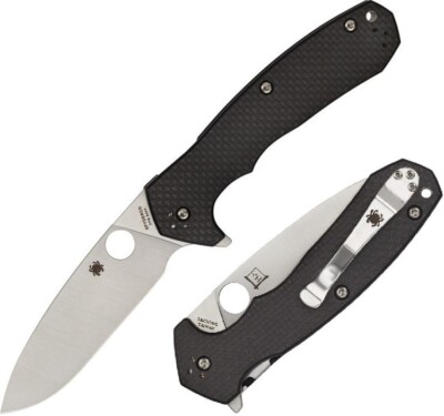 Spyderco Amalgam Folding Knife 3.88 CPM S30V Steel Blade Carbon Fiber/G10 Handle