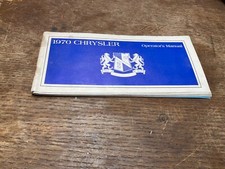 1970 Chrysler Owners Operators Manual Loose Sections