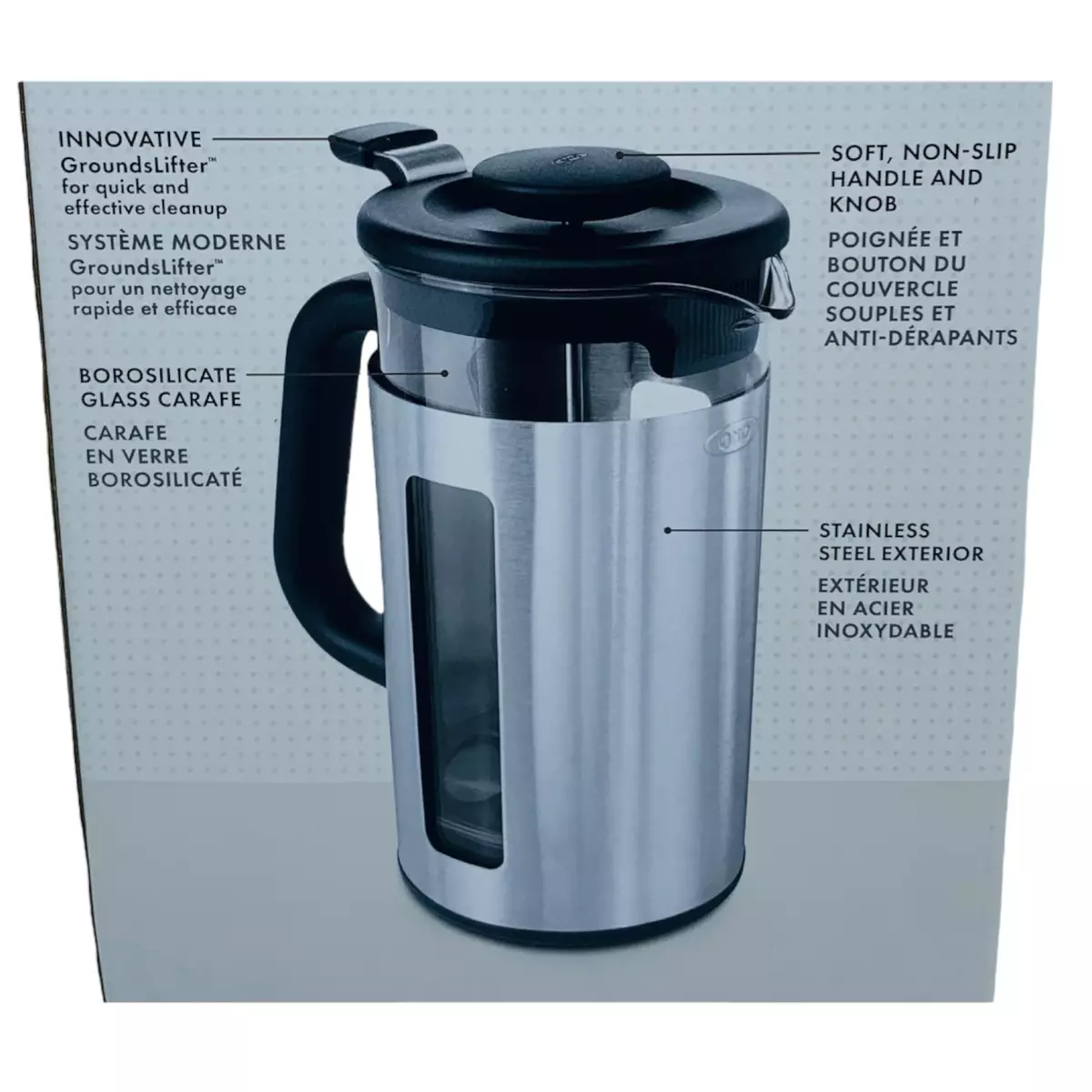 OXO 8Cup French Press With Grounds Lifter, Easy To Clean,, 48 OFF