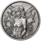 Antique Amy Brown Collection Wall Flower 1 oz 999 Silver Round COA #217 of 2,000