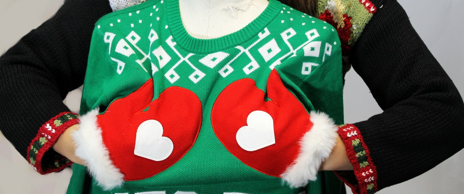 Green Christmas Sweater Tits 
