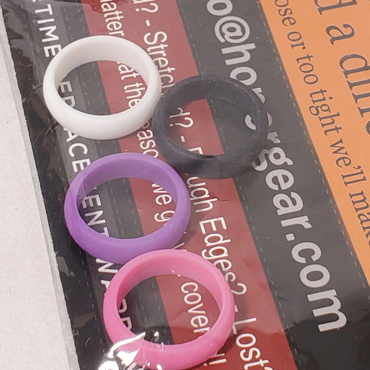 Honor Gear Silicone Ring 4 Pack Sz 5.5 6 Comfort Fit Wedding
