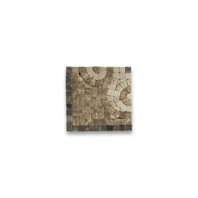 B0009CT Marble Mosaic Border Decorative Accent Tile Surf Emperador 4x4 Tumbled