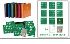 Look 17341-G Green 2 Euro Premium Printed Page Coin Album Ed.2 2 € 2011-15