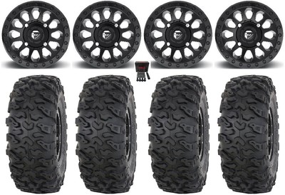 Fuel Vector 14'' Wheels Black 30'' Roctane T4 Tires Can-Am Defender