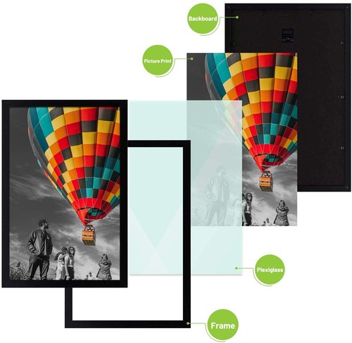 11x14 12x18 13x19 16x20 Black Poster Picture Frame Acrylic Glass Home Office - Picture 55 of 76