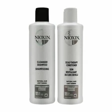 Nioxin System 1 Cleanser Shampoo & Scalp Therapy Conditioner Duo Set 10.1 oz