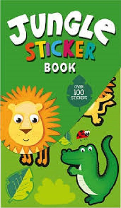 JUNGLE STICKER BOOK WITH OVER 100 STICKERS CRAFT CARD MAKING CHILDRENS - Image 1 of 1