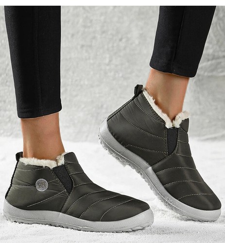 Women Shoes Warm Fur Winter Flats Slip on Flat Shoes Women Winter Shoes Casual - Bild 22 von 26