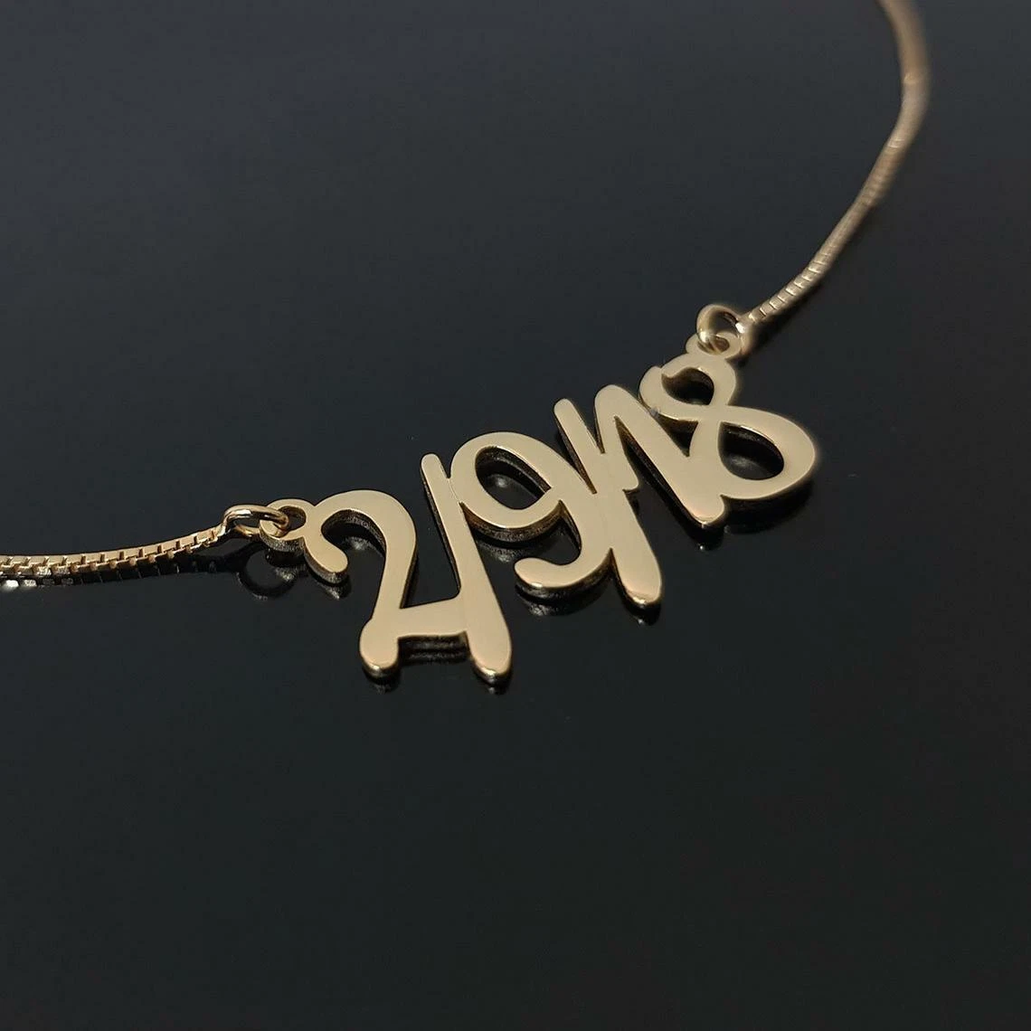 Wedding Date Necklace 15 Different Font Style Personalized Jewelry