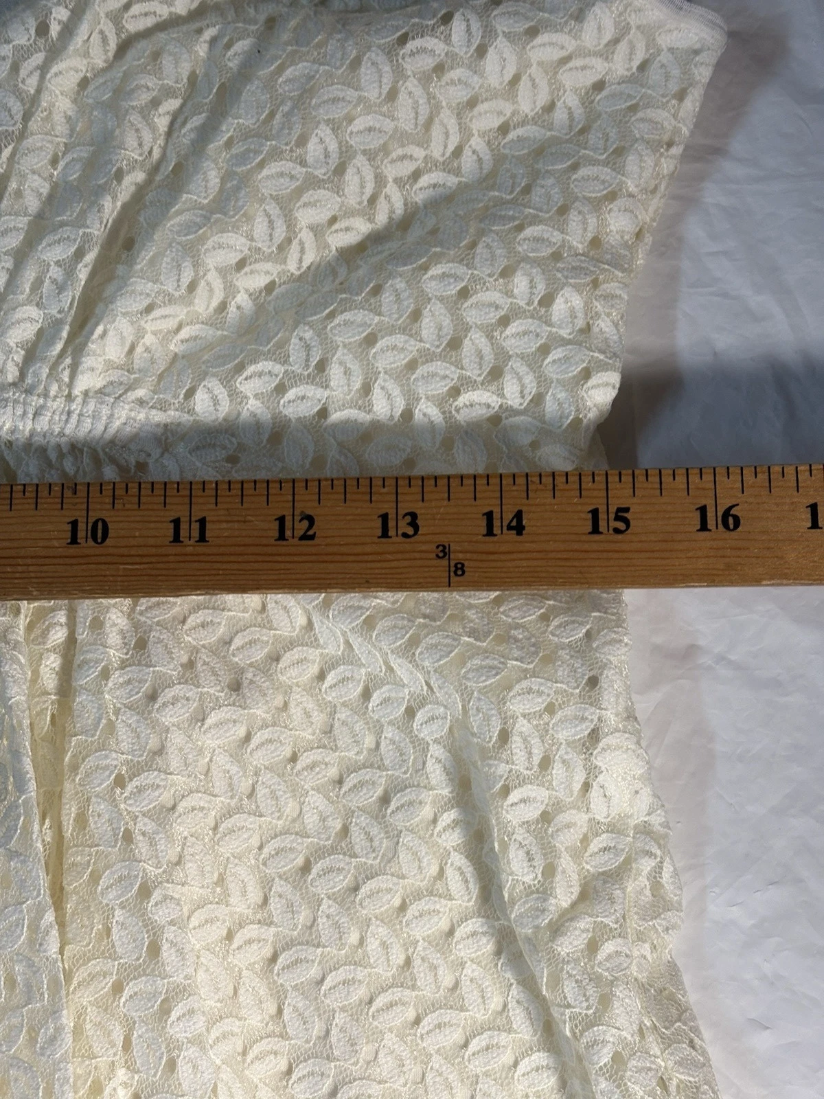 OFF WHITE MSSP Max Studio abito donna bianco senza maniche all'uncinetto taglia small