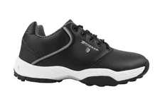 Brosnan Dynasty Mens Spikeless Golf Shoes (D Standard) (Black/Silver) | US SIZIN