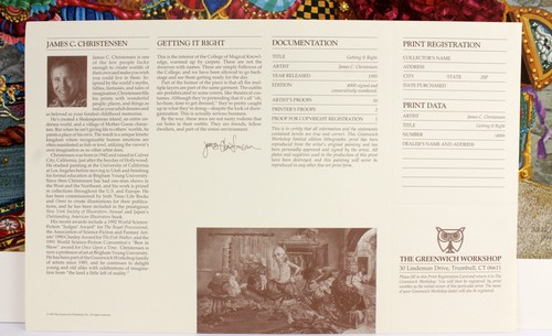 Getting It Right , James C Christensen Signed Litho Print Ltd Ed 2288/4000 - Picture 4 of 7