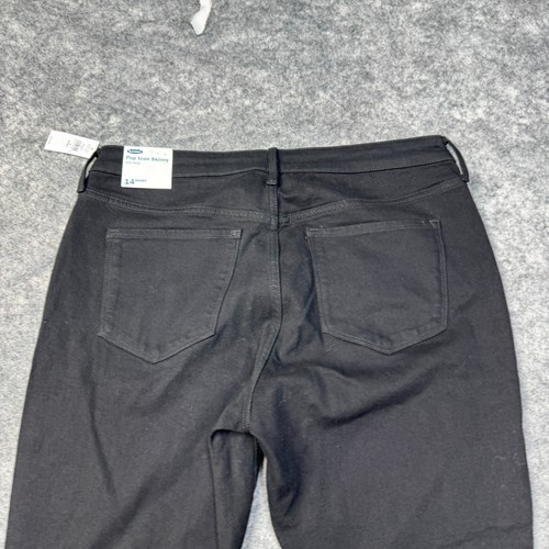 Old Navy Jeans Damen Größe 14 kurz schwarz Denim Pop Icon Skinny Mid Rise NEU - Bild 7 von 14