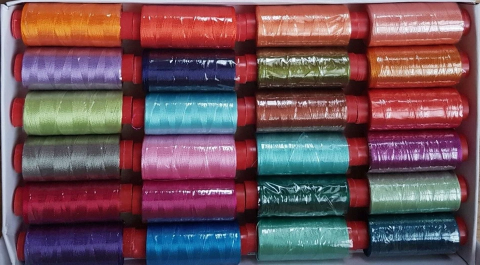 24 spools of machine silk embroidery threads for Brother, Janome and many more  - Image 2 of 3