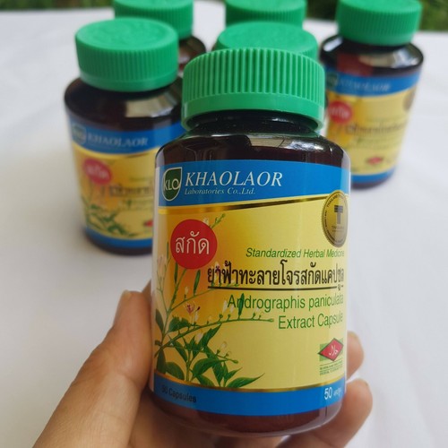 Anti Flu Fa Ta Lai Jone KHAOLAOR Andrographolide Extract 10 mg x 50 capsules - Picture 65 of 73