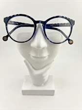 Carolina Herrera VHE802K Eyeglasses Frames Blue/Tort 06DQ 49-19-140 New READ!!!
