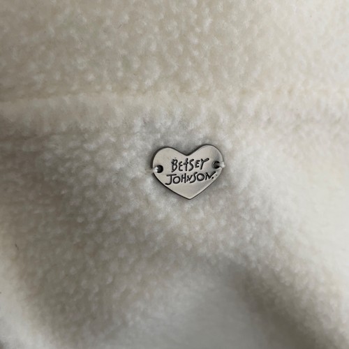 Betsy Johnson Vest Womens XS Fleece Cream Full Zip Pockets Outdoor Mom - Picture 7 of 8