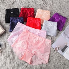 3PCS Culottes En Dentelle Maille Transparente Femmes Ruché Multicolores