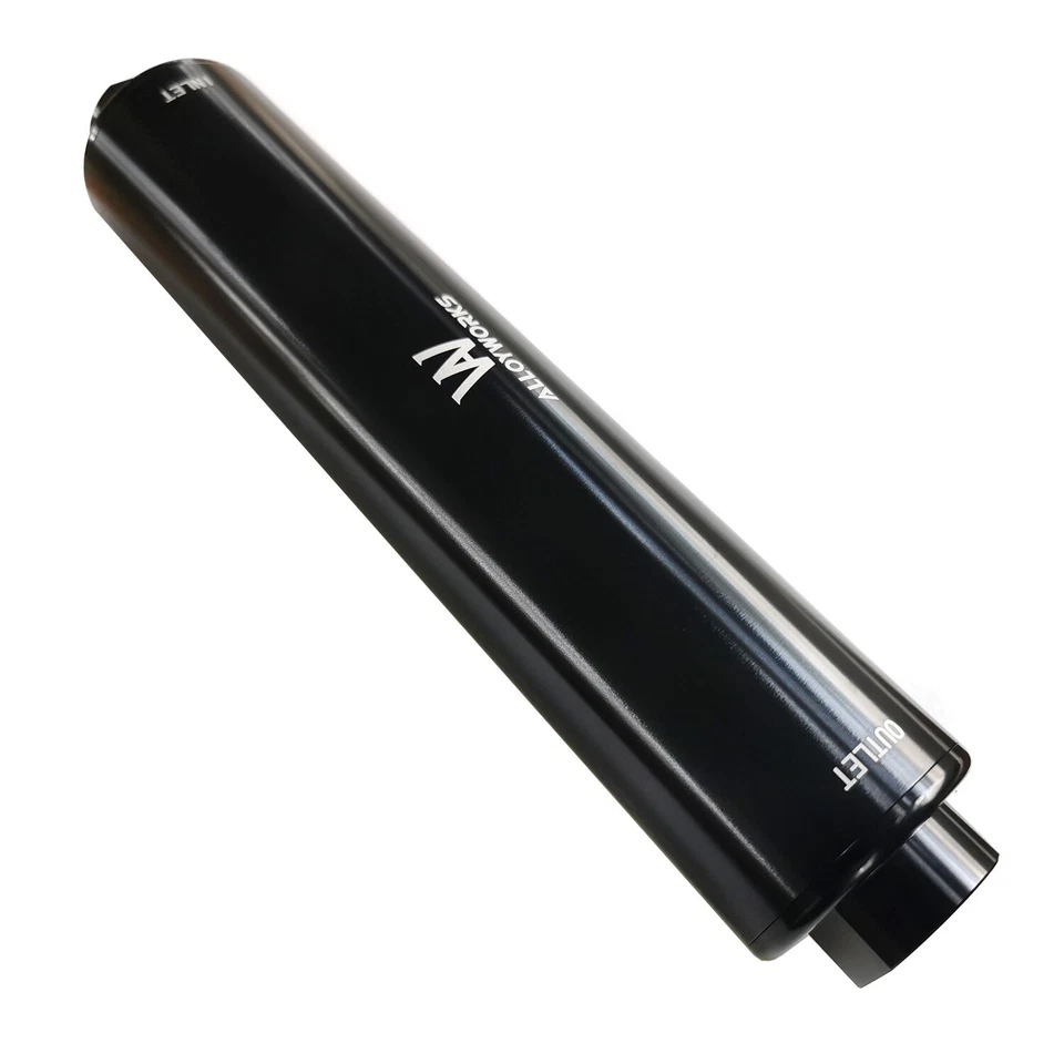 NEW Black Universal Billet Aluminum High Volume Flow 10AN Inline Fuel Filter - image 3 of 4