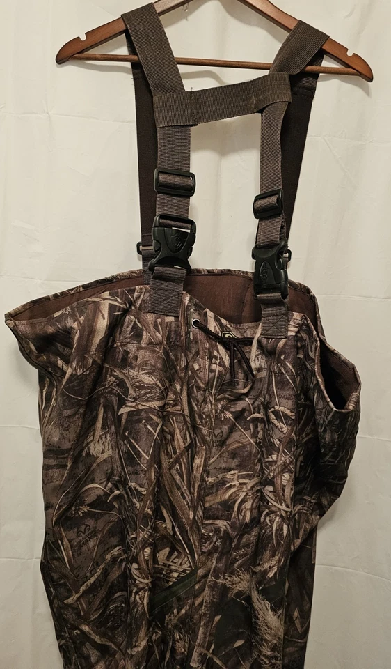 Game Winner Men’s Real Tree Max-5 2-Ply Boot Foot Size 12 Adjustabl Chest Waders - Image 2 of 4