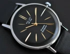 New Vintage Jacket Watch Poljot De LUXE Extra SLIM 1970s Case Stainless Very RAR