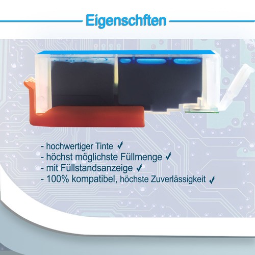 6er Set Tintenpatronen für Canon PIXMA TS8750 / TS8751 - Bild 6 von 6
