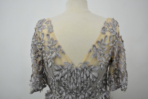JS Collections Embroidered Mock Two-Piece Gown Dress 3/4 Sleeve Floral 12 $328 - Picture 7 of 12