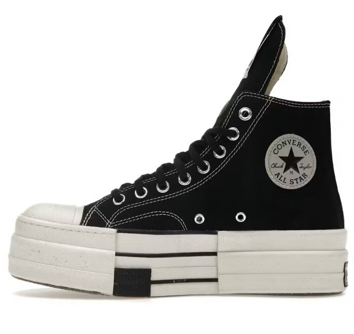 Converse Rick Owens x DRKSHDW DBL DRKSTAR Chuck 70 High Black Size