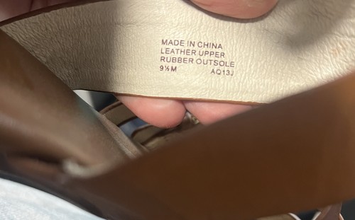 Sandali donna Michael Kors Winston gladiatore 9,5 M marroni pelle zip basse - Foto 6 di 6