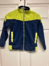 Starter Boy's Athletic Tricot Track Jacket Navy/Yellow Boy's Small 8/7