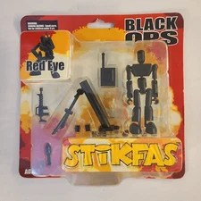 Stikfas Black Ops Buildable Action Figure - Red Eye