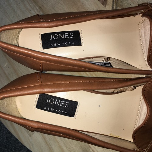 Jones New York Heels Womens 5.5 M Cyri Casual Slip On Moc Toe Loafer Pumps Brown - 第 18/21 張圖片