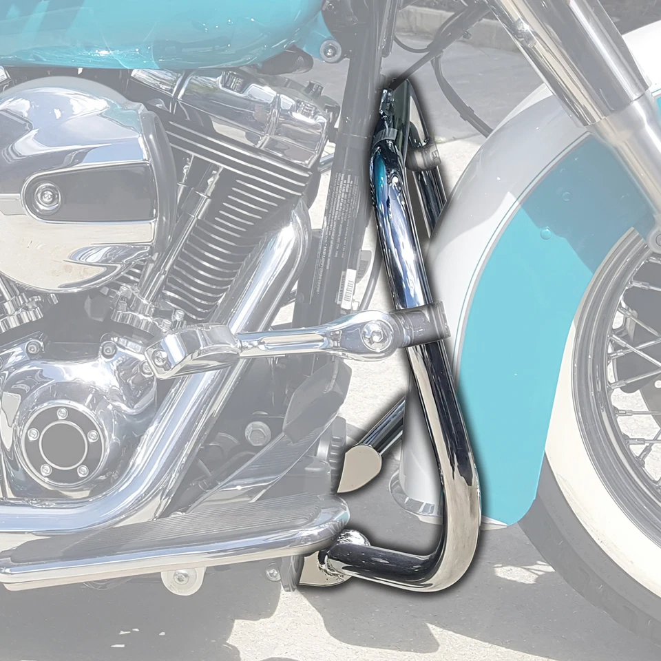 Chrome Engine Guard Crash Bar Fit For 00-17 Harley Heritage Softail Fat Boy FLST - Image 2 of 4